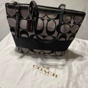 Coach Signature tote canvas handbag
